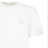 CP Company Jersey Short Sleeve Logo T-Shirt in Gauze White - Boinclo - Outlet Sale Under Retail