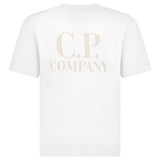 CP Company Jersey Short Sleeve Logo T-Shirt in Gauze White - Boinclo - Outlet Sale Under Retail
