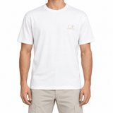 CP Company Jersey Short Sleeve Logo T-Shirt in Gauze White - Boinclo - Outlet Sale Under Retail