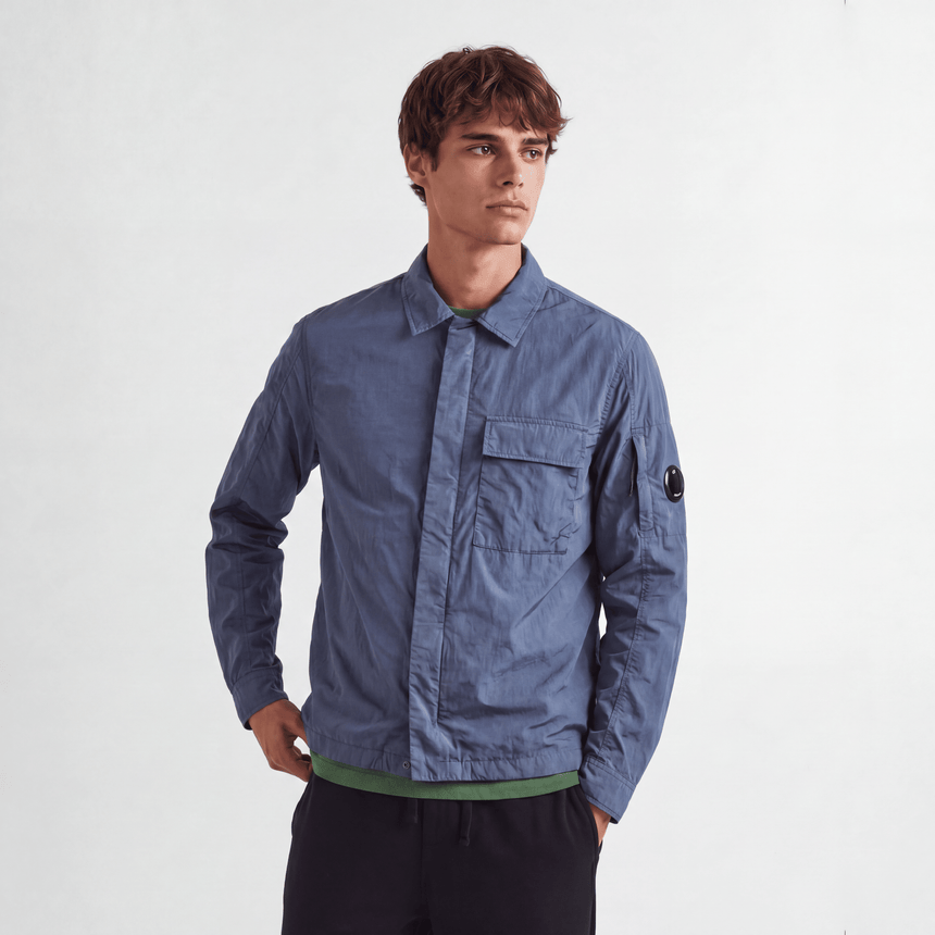CP Company Lens Chrome-R Button Overshirt Jacket in India Ink - Boinclo - Outlet Sale Under Retail