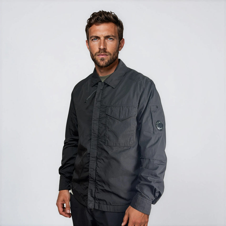 CP Company Lens Chrome - R Zip - Up Jacket Black - Boinclo - Outlet Sale Under Retail