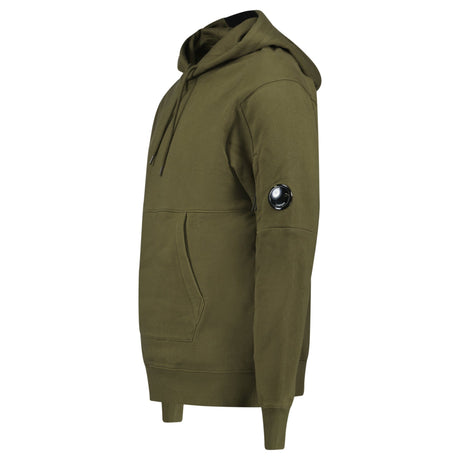 CP Company Lens Diagonal Raised Hooded Fleece Ivy Green - Boinclo - Outlet Sale Under Retail