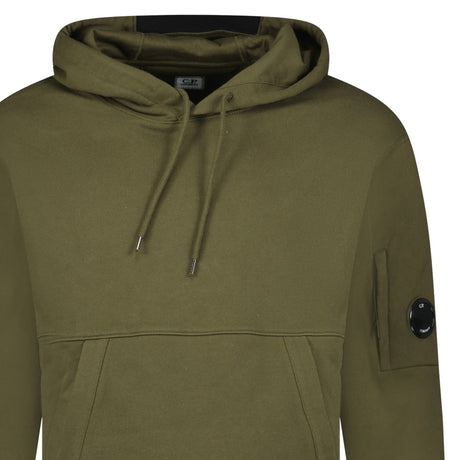 CP Company Lens Diagonal Raised Hooded Fleece Ivy Green - Boinclo - Outlet Sale Under Retail