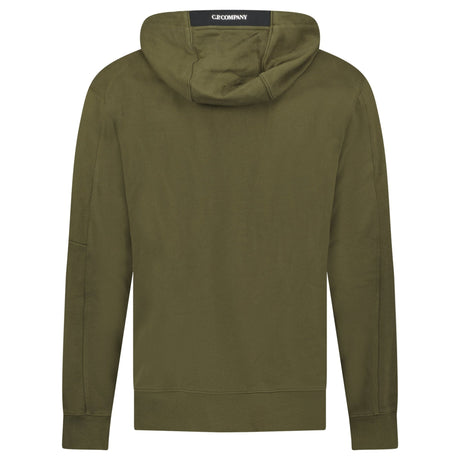CP Company Lens Diagonal Raised Hooded Fleece Ivy Green - Boinclo - Outlet Sale Under Retail