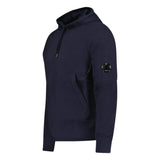 CP Company Lens Diagonal Raised Hooded Fleece Navy - Boinclo - Outlet Sale Under Retail