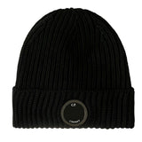 CP Company Lens Extra Fine Merino Wool Beanie Black - Boinclo - Outlet Sale Under Retail