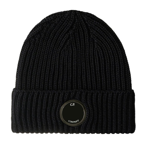 CP Company Lens Extra Fine Merino Wool Beanie Navy - Boinclo - Outlet Sale Under Retail
