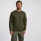 CP Company Lens Light Fleece Sweatshirt Ivy Green - Boinclo - Outlet Sale Under Retail