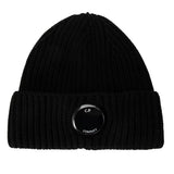 CP Company Lens Wool Beanie Black