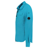 CP Company Lens Zip-Up Overshirt in Ink Blue - Boinclo - Outlet Sale Under Retail