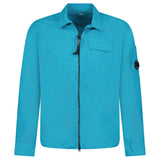 CP Company Lens Zip-Up Overshirt in Ink Blue - Boinclo - Outlet Sale Under Retail