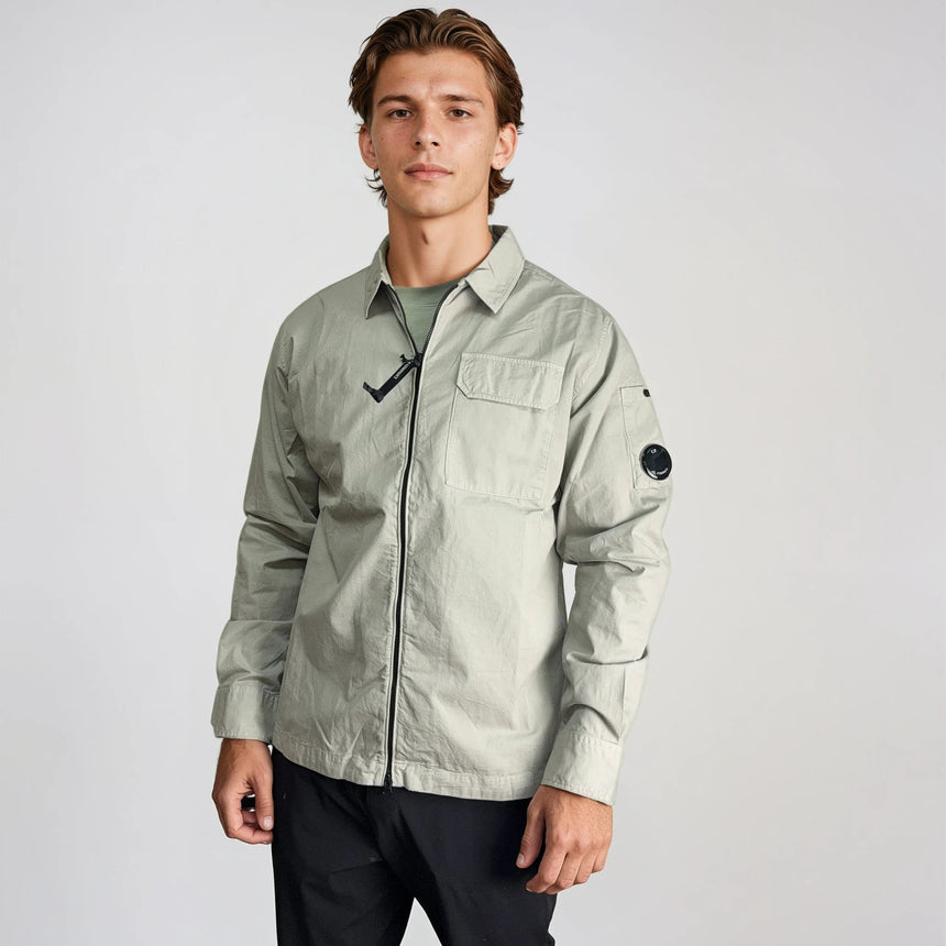 CP Company Lens Zip - Up Overshirt London Fog - Boinclo - Outlet Sale Under Retail