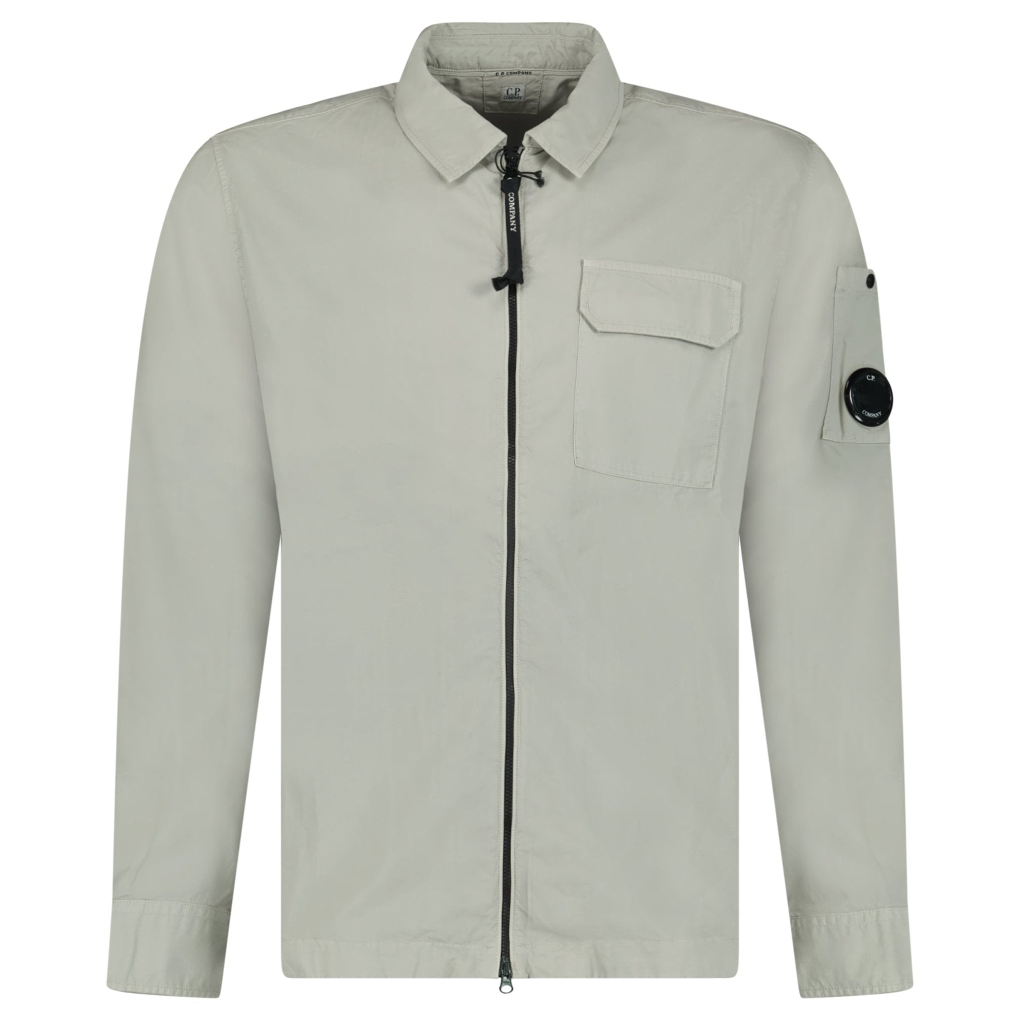 Color variation of CP Company Lens Zip-Up Overshirt London Fog