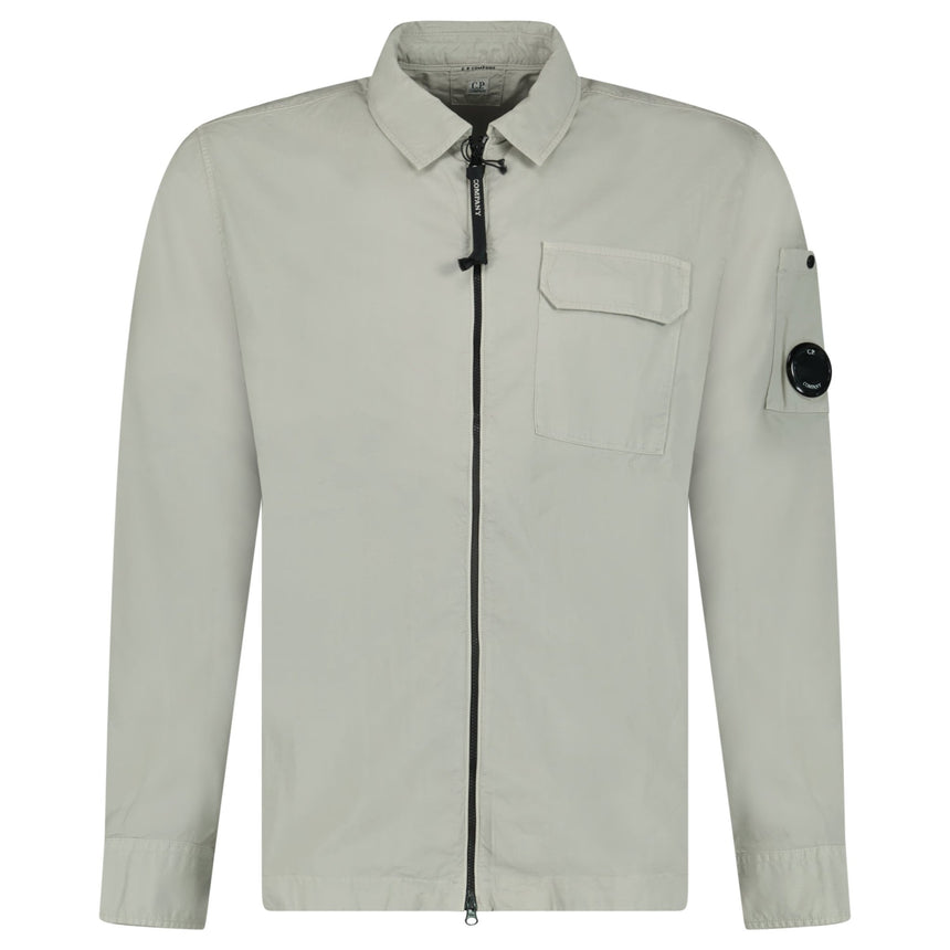 CP Company Lens Zip - Up Overshirt London Fog - Boinclo - Outlet Sale Under Retail