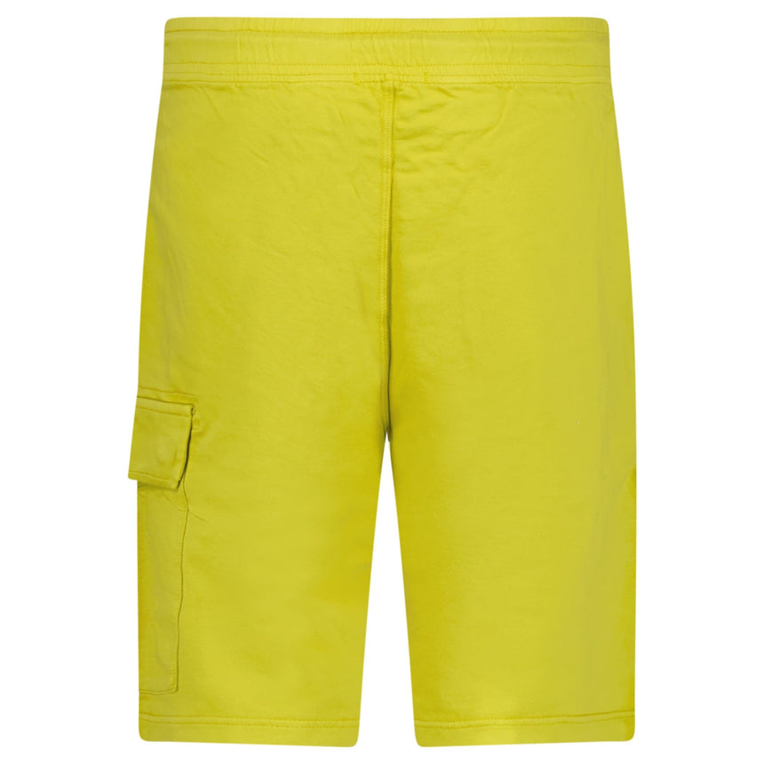 CP Company Light Fleece Cargo Lens Shorts in Antique Moss Green - Boinclo - Outlet Sale Under Retail
