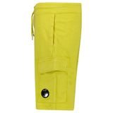 CP Company Light Fleece Cargo Lens Shorts in Antique Moss Green - Boinclo - Outlet Sale Under Retail