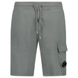 CP Company Light Fleece Cargo Lens Shorts in Gunmetal Grey - Boinclo - Outlet Sale Under Retail