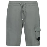 CP Company Light Fleece Cargo Lens Shorts in Gunmetal Grey - Boinclo - Outlet Sale Under Retail