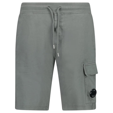 CP Company Light Fleece Cargo Lens Shorts in Gunmetal Grey - Boinclo - Outlet Sale Under Retail