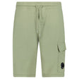 CP Company Light Fleece Cargo Lens Shorts in Moss Green - Boinclo - Outlet Sale Under Retail