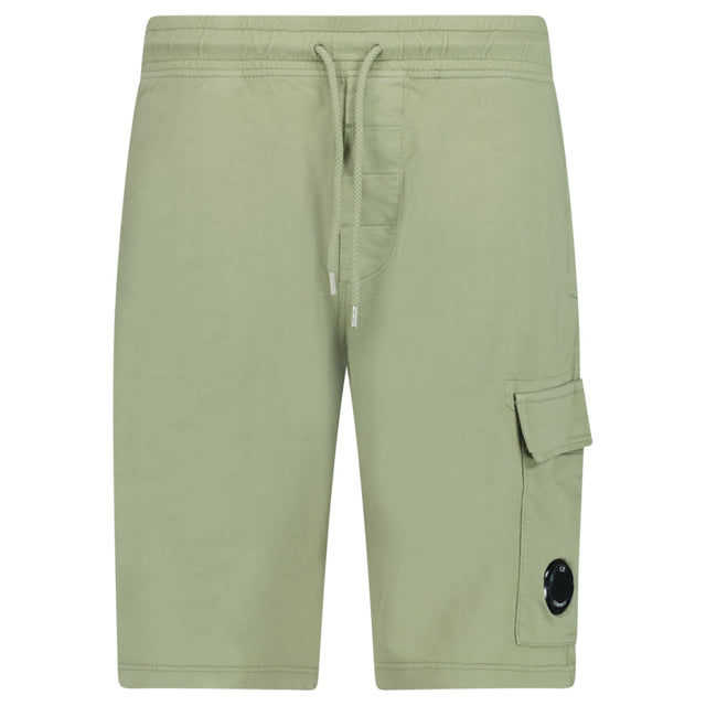 CP Company Light Fleece Cargo Lens Shorts in Moss Green - Boinclo - Outlet Sale Under Retail