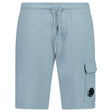 CP Company Light Fleece Cargo Lens Shorts in Silver Blue - Boinclo - Outlet Sale Under Retail
