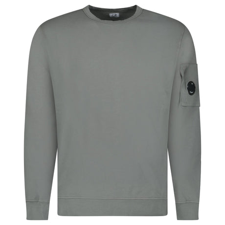 CP Company Light Fleece Crewneck Lens Sweatshirt in Gunmetal - Boinclo - Outlet Sale Under Retail