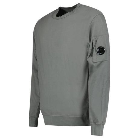 CP Company Light Fleece Crewneck Lens Sweatshirt in Gunmetal - Boinclo - Outlet Sale Under Retail