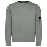 CP Company Light Fleece Crewneck Lens Sweatshirt in Gunmetal Grey - Boinclo - Outlet Sale Under Retail