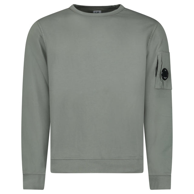 CP Company Light Fleece Crewneck Lens Sweatshirt in Gunmetal Grey - Boinclo - Outlet Sale Under Retail