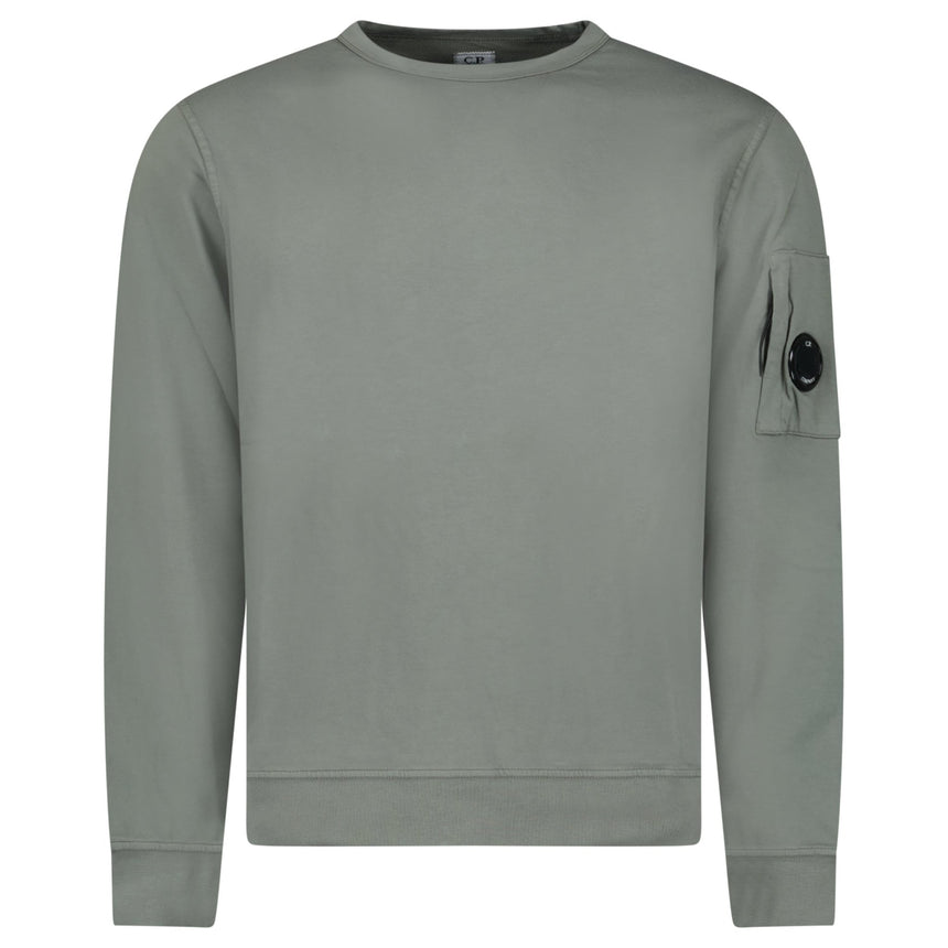 CP Company Light Fleece Crewneck Lens Sweatshirt in Gunmetal Grey - Boinclo - Outlet Sale Under Retail
