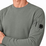 CP Company Light Fleece Crewneck Lens Sweatshirt in Gunmetal Grey - Boinclo - Outlet Sale Under Retail