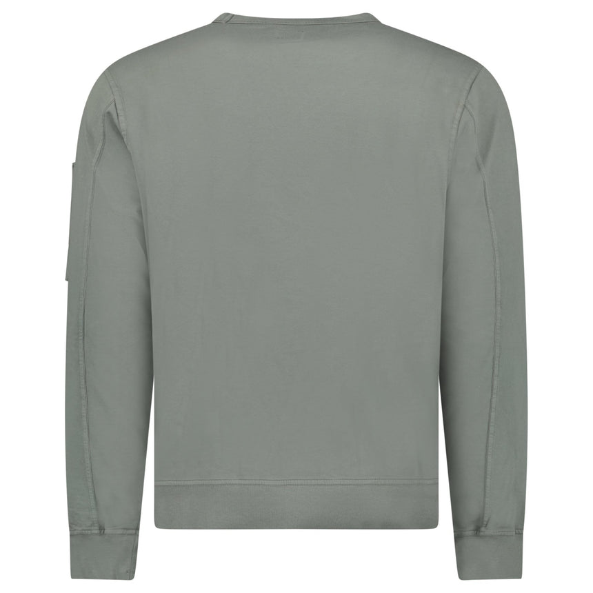 CP Company Light Fleece Crewneck Lens Sweatshirt in Gunmetal Grey - Boinclo - Outlet Sale Under Retail