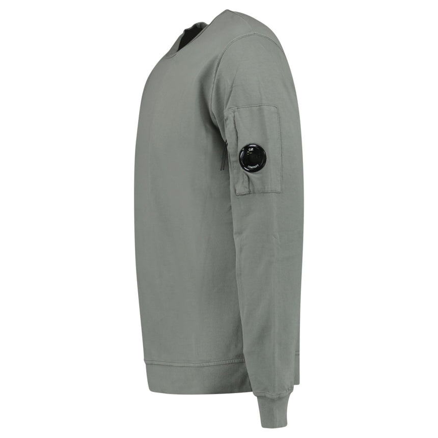 CP Company Light Fleece Crewneck Lens Sweatshirt in Gunmetal Grey - Boinclo - Outlet Sale Under Retail