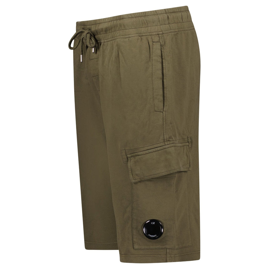 CP Company Light Fleece Lens Sweat Shorts Ivy Green - Boinclo - Outlet Sale Under Retail