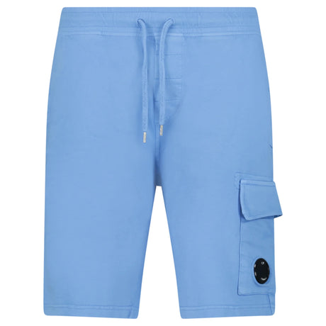 CP Company Light Fleece Lens Sweat Shorts Pacific Coast Blue - Boinclo - Outlet Sale Under Retail