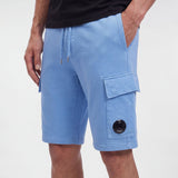 CP Company Light Fleece Lens Sweat Shorts Pacific Coast Blue - Boinclo - Outlet Sale Under Retail