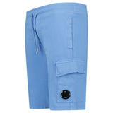 CP Company Light Fleece Lens Sweat Shorts Pacific Coast Blue - Boinclo - Outlet Sale Under Retail