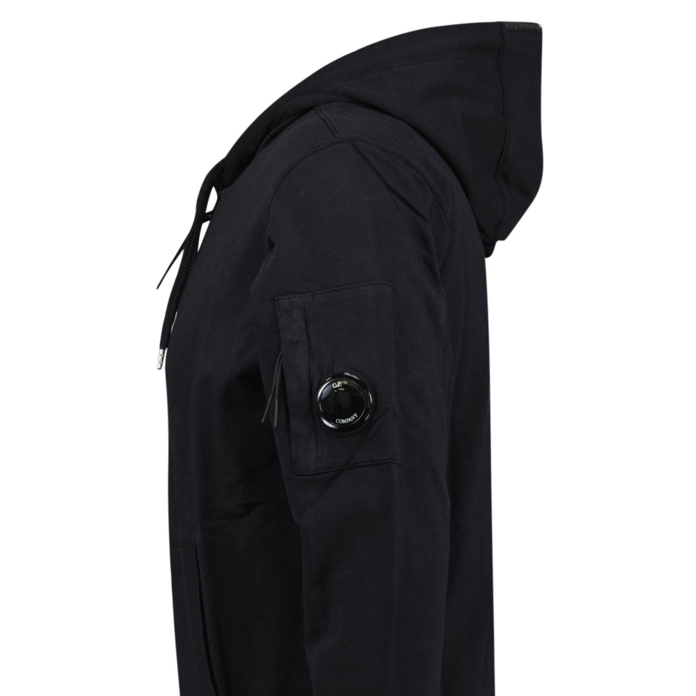 トップス C.P. COMPANY Zip Hoodie CP Company Light Fleece Lens Zip Hoodie Black - Outlet Sale Under