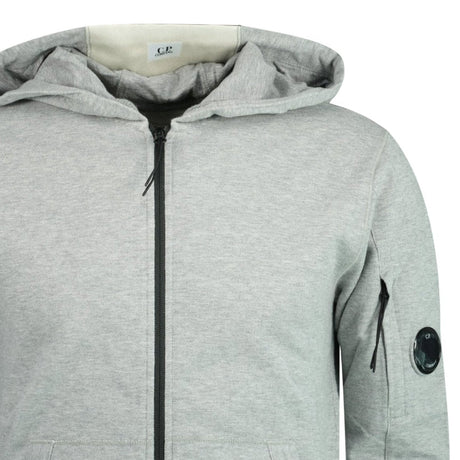 CP Company Light Fleece Lens Zip Hoodie Grey - Boinclo - Outlet Sale Under Retail