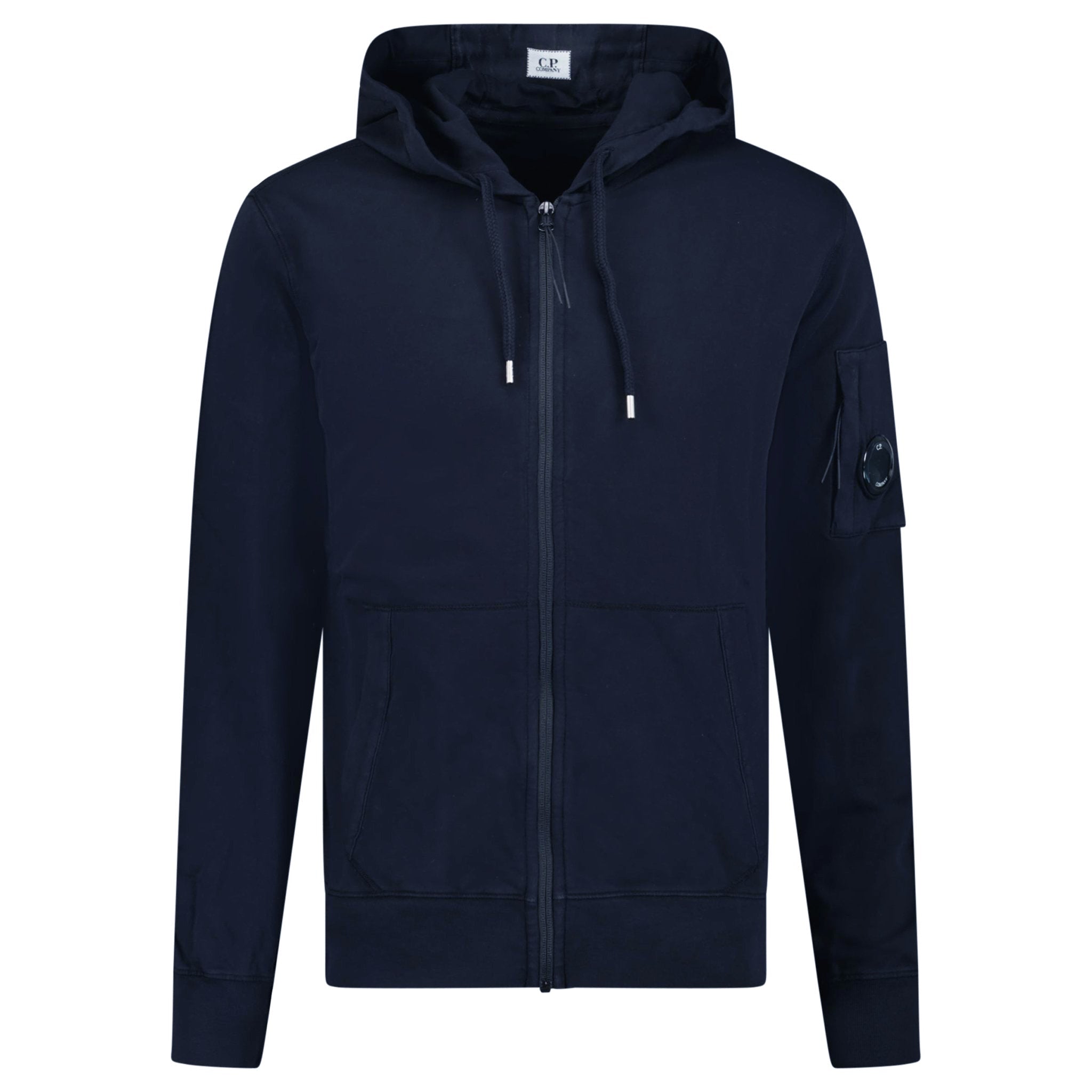 Color variation of CP Company Light Fleece Lens Zip Hoodie Navy