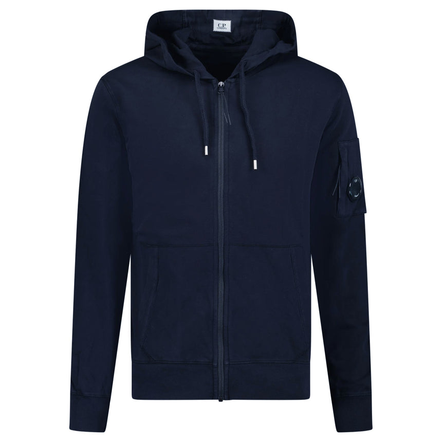 CP Company Light Fleece Lens Zip Hoodie Navy - Boinclo - Outlet Sale Under Retail