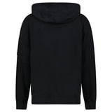 CP Company Light Fleece Zip Hooded Lens Sweatshirt in Black - Boinclo - Outlet Sale Under Retail