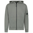 CP Company Light Fleece Zip Hooded Lens Sweatshirt in Gunmetal Grey - Boinclo - Outlet Sale Under Retail