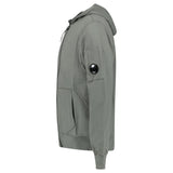 CP Company Light Fleece Zip Hooded Lens Sweatshirt in Gunmetal Grey - Boinclo - Outlet Sale Under Retail