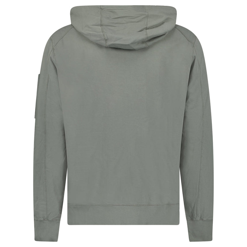 CP Company Light Fleece Zip Hooded Lens Sweatshirt in Gunmetal Grey - Boinclo - Outlet Sale Under Retail