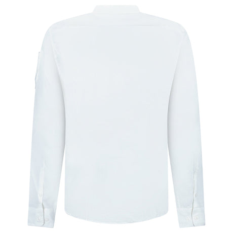 CP Company Linen Lens Safari Shirt in White - Boinclo - Outlet Sale Under Retail