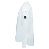 CP Company Linen Lens Safari Shirt in White - Boinclo - Outlet Sale Under Retail