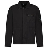 CP Company Linen/Cotton Lens Overshirt in Black - Boinclo - Outlet Sale Under Retail