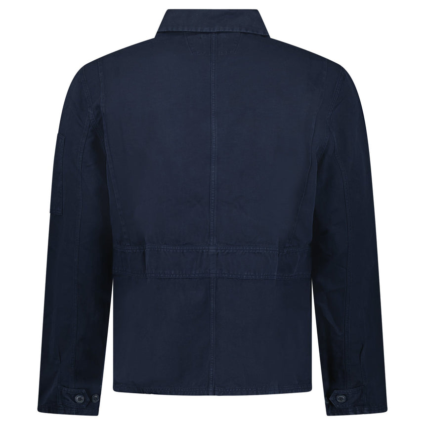 CP Company Linen/Cotton Lens Overshirt in Total Eclipse - Boinclo - Outlet Sale Under Retail